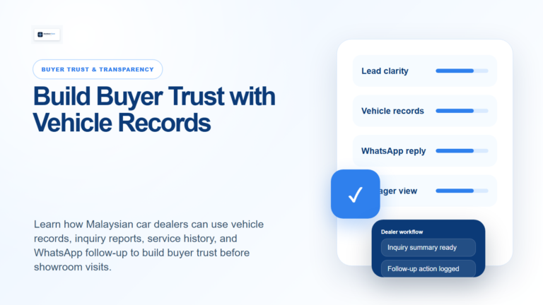 Build Buyer Trust With Vehicle Records for AutoHubCore dealers