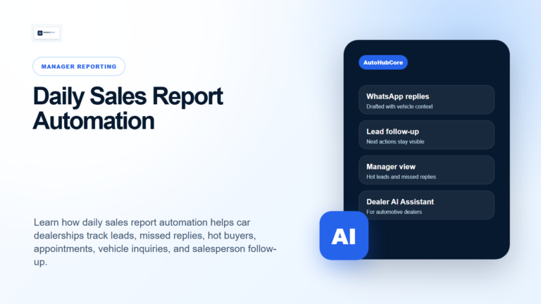 Daily Sales Report Automation for AutoHubCore dealers